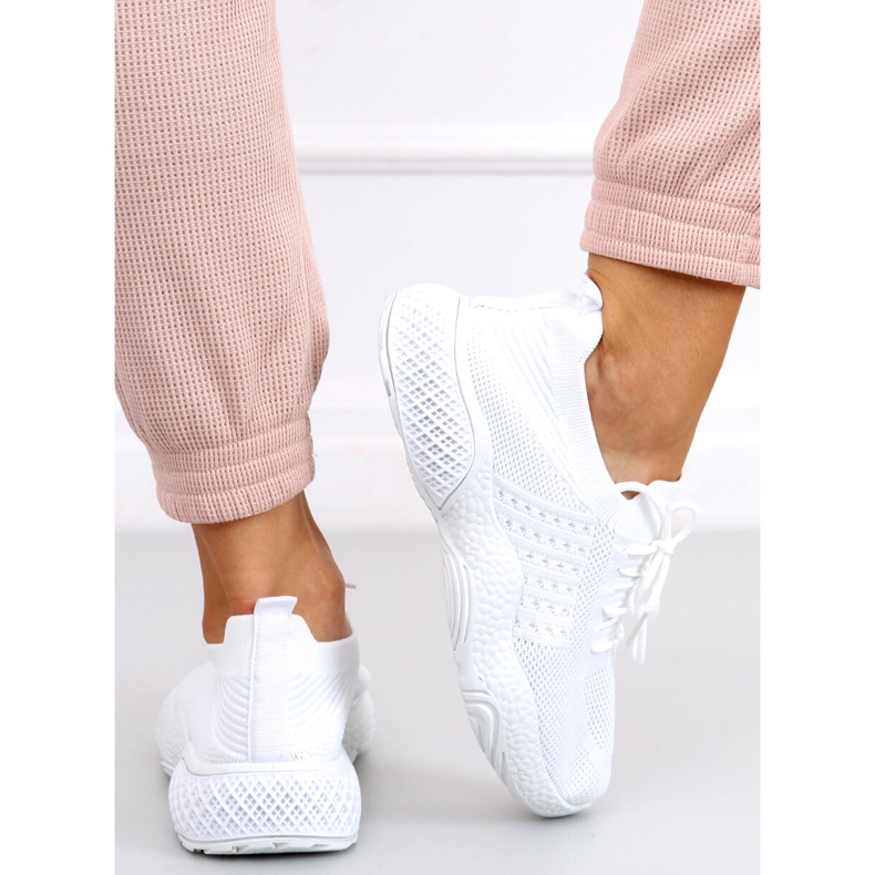 Yetto Scarpe sportive a calzino bianco bianca 2