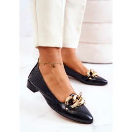 PA2 Décolleté in pelle con serpente Elissabeth nera nero 1