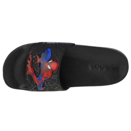 Adidas Adilette Shower Slides Spiderman Jr FZ1716 pantofole nero 2