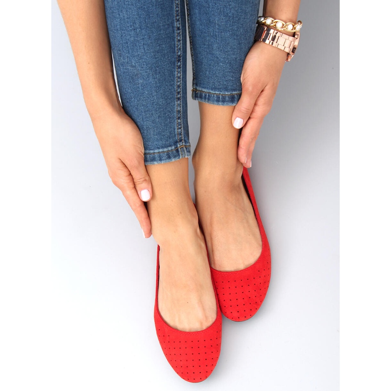 Ballerine traforate Ameli Red rosso 1