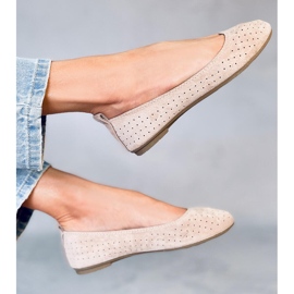 Ballerine traforate Ameli Beige 1