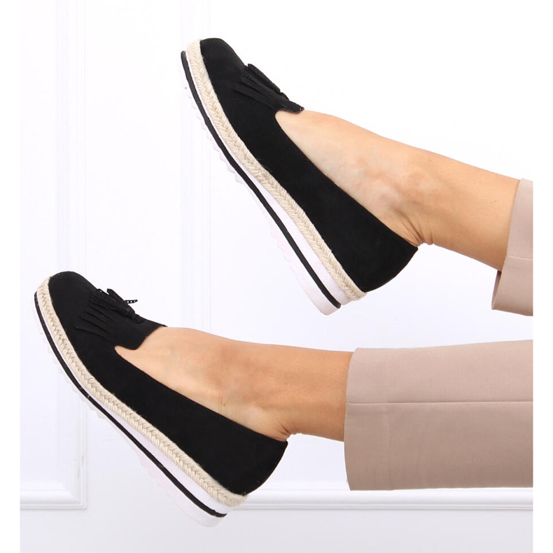 Mocassini da donna, espadrillas Hilma Black nero 1