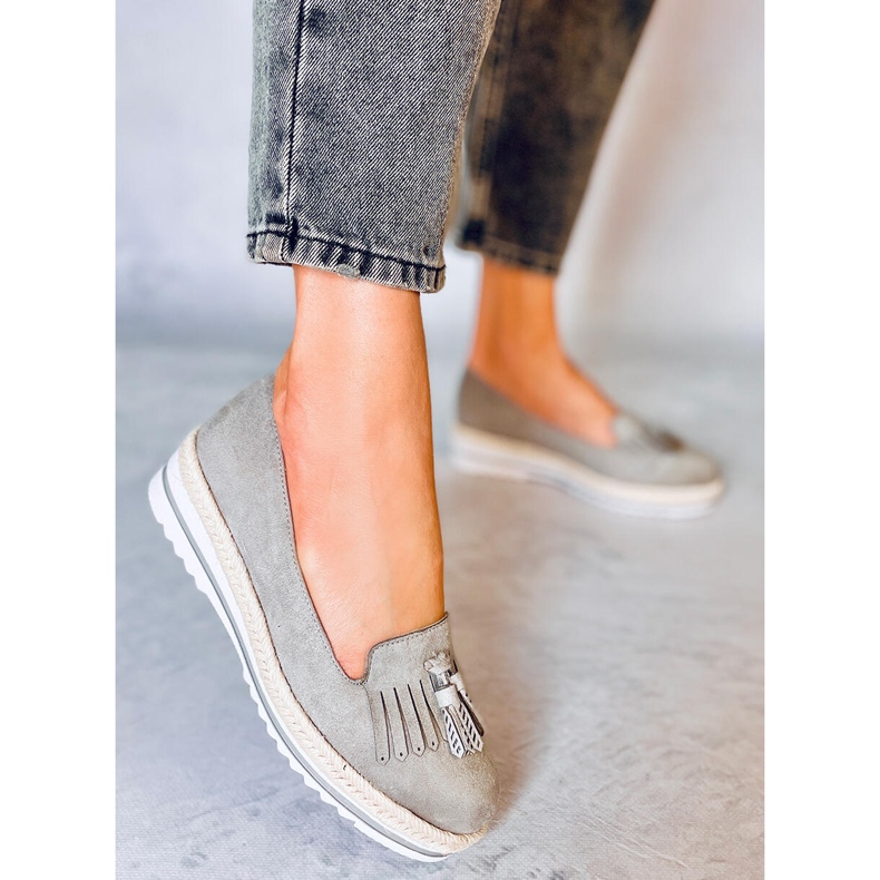 Mocassini ed espadrillas da donna Hilma Grey grigio 2