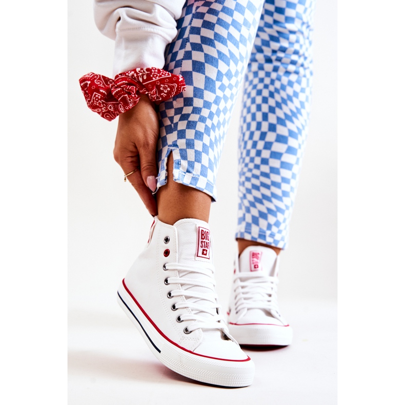 Sneakers Alte In Pelle Big Star JJ274132 Bianche bianco 2