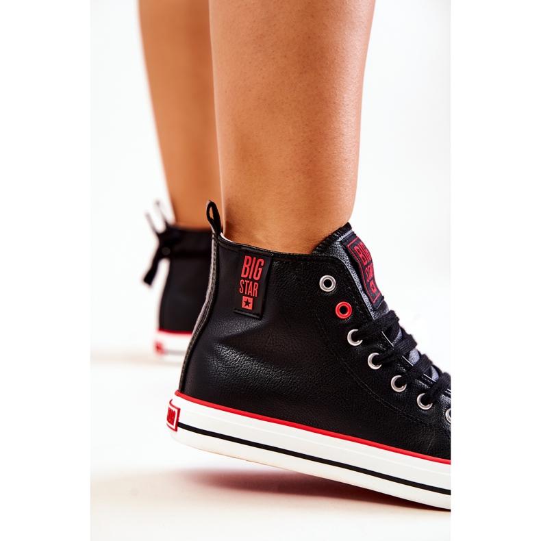Sneakers Alte In Pelle Big Star JJ274131 Nero 2