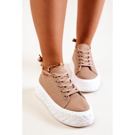 Sneakers Su Una Piattaforma Massiccia Suzane Beige 1