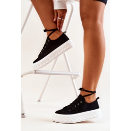 PS1 Sneakers su una massiccia piattaforma Suzane in bianco e nero 2