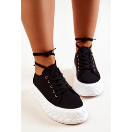 PS1 Sneakers su una massiccia piattaforma Suzane in bianco e nero 1