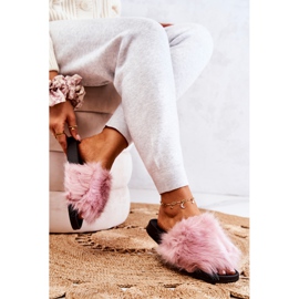 PM1 Ciabatte Con Pelliccia, Pollie Di Gomma Rosa 2