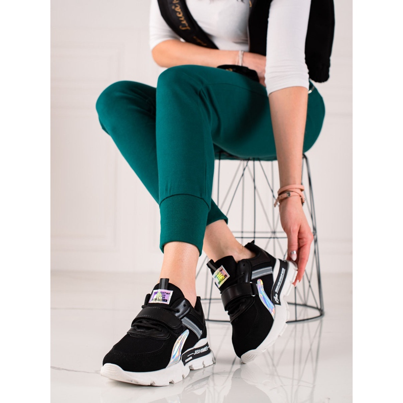 TRENDI Sneakers Sportive Con Velcro nero 1