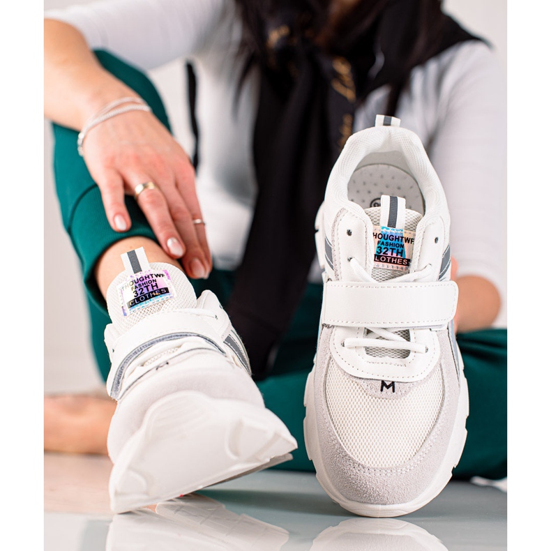TRENDI Sneakers Sportive Con Velcro grigio 2