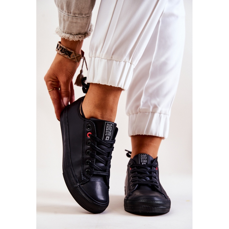 Sneakers Basse in Pelle Big Star JJ274006 Nere nero 1