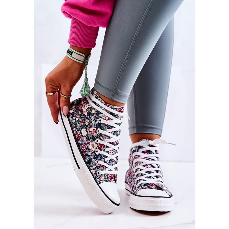 FS2 Sneakers Alte Con Fiori Di Nollie Verdi multicolore verde 1