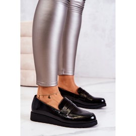 PL5 Mocassini con zeppa laccati La.Fi Black Alannah nero 1