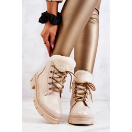 PF1 Stivali caldi in pelle Stivali Molissa beige 2