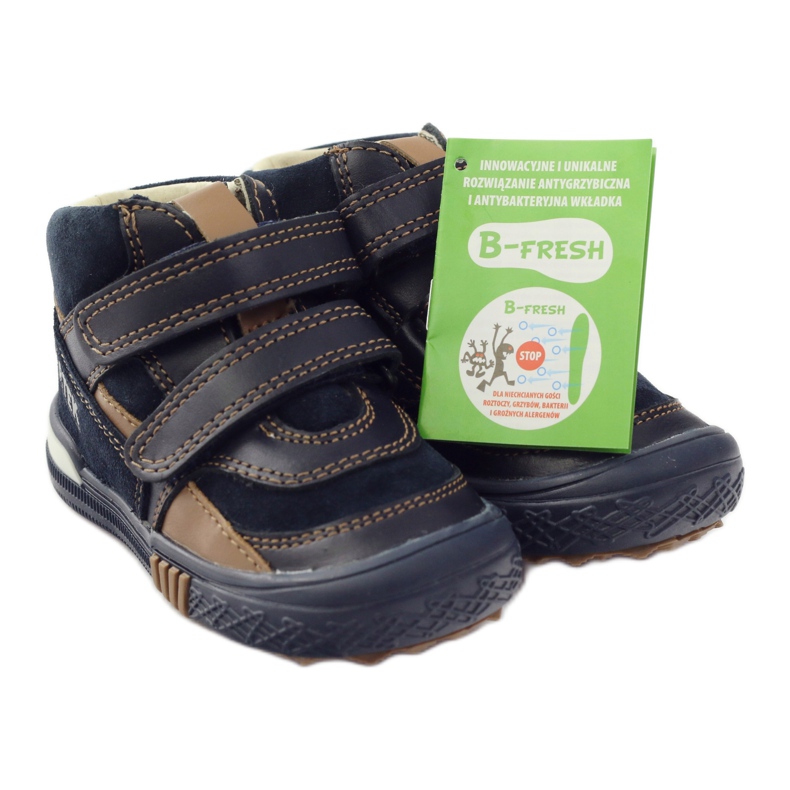 Scarpe profilattiche Bartek 91756 novità blu navy marrone bianco 4