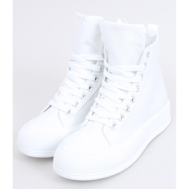 Kenya Sneakers alla caviglia in tela bianca 1