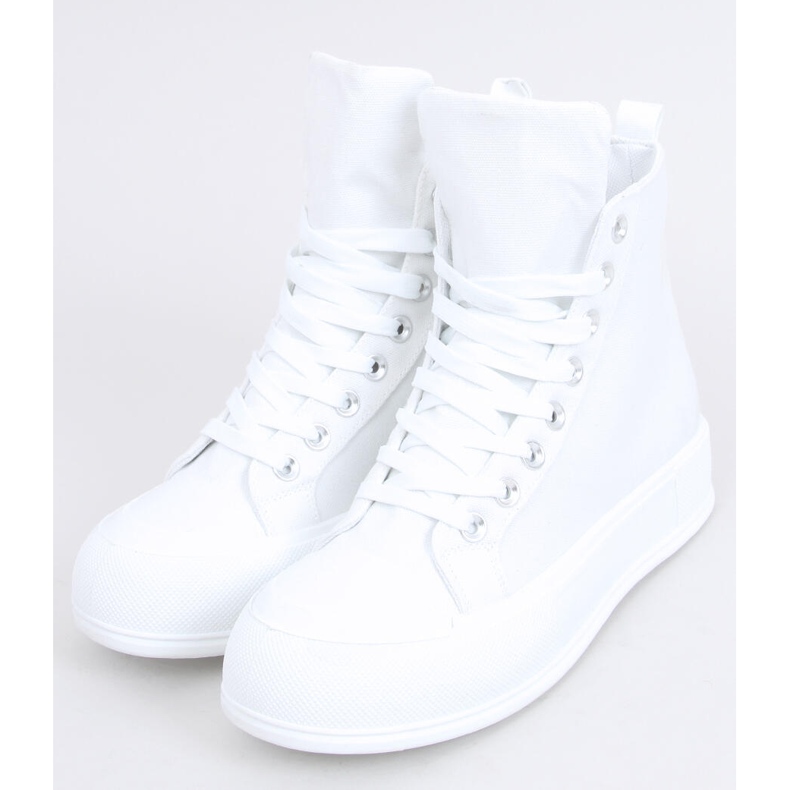 Kenya Sneakers alla caviglia in tela bianca bianco 1