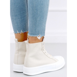 Sneaker alla caviglia in tela Kenya Beige 1