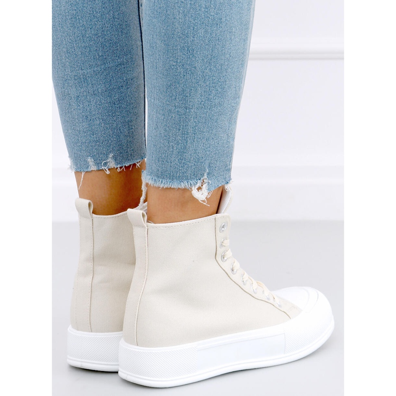 Sneaker alla caviglia in tela Kenya Beige 1