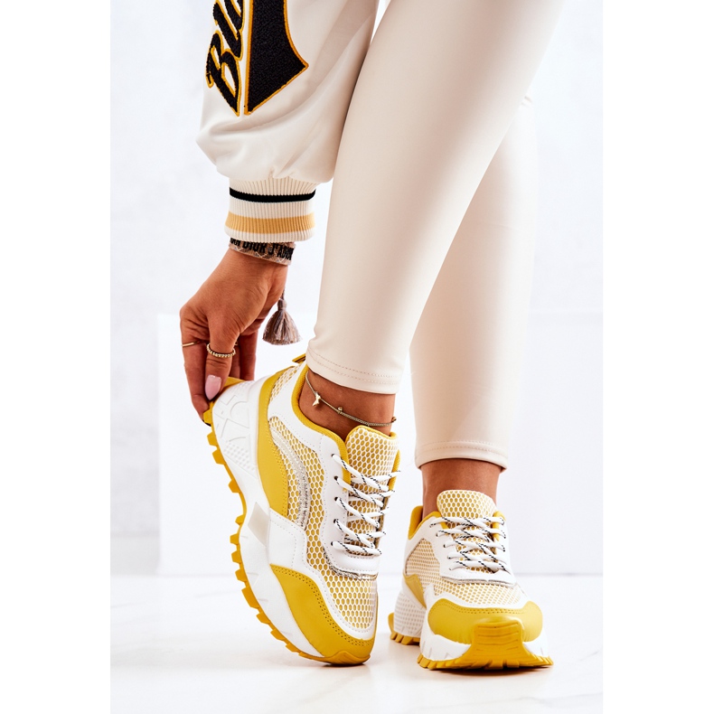 PS1 Scarpe Sportive Sneakers Giallo-Bianco Revenge 1