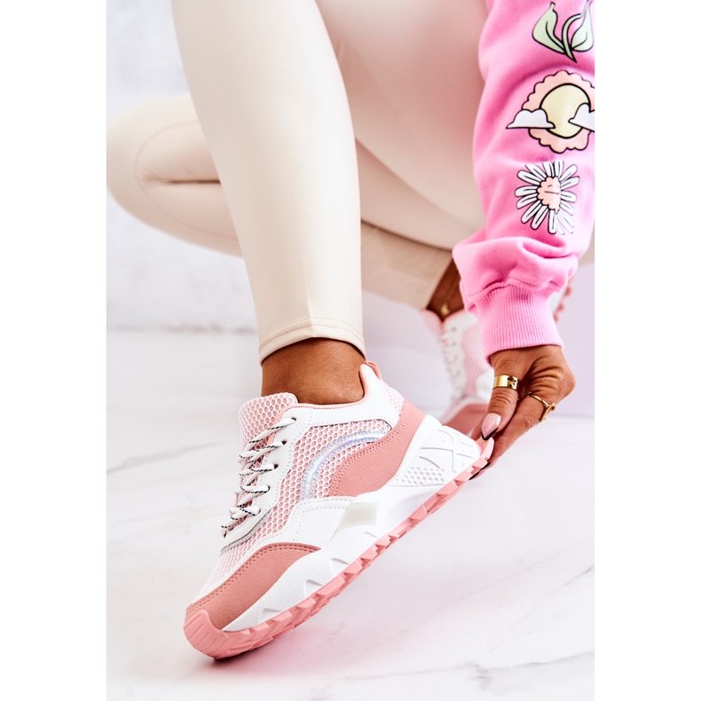 PS1 Scarpe Sportive Sneakers Rosa e Bianche Revenge bianco 2