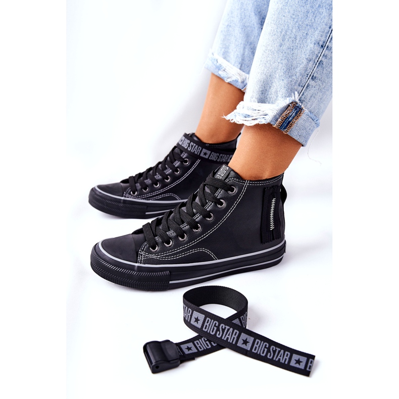 Sneakers alte isolate Big Star GG274026 Nere nero 3