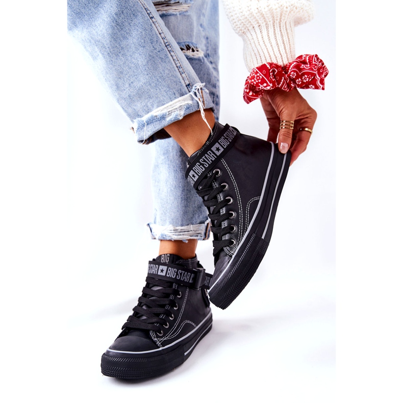 Sneakers alte isolate Big Star GG274026 Nere nero 6