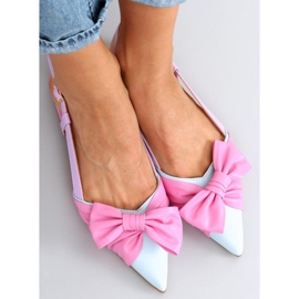 Ballerine con tacco aperto Candy Color rosa 2