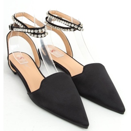 Eleganti ballerine con pietre Dust Black nero 2
