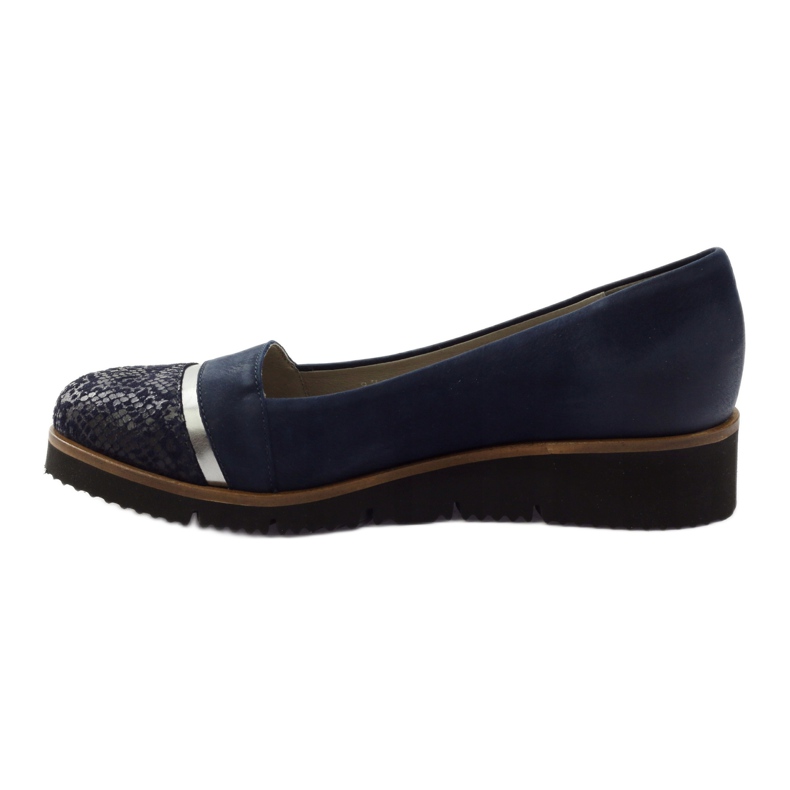 Edeo Pompe blu navy in pelle da donna 2325 2