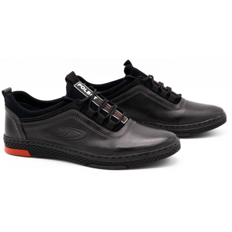 Polbut Scarpe casual in pelle da uomo K24, grigie grigio 2