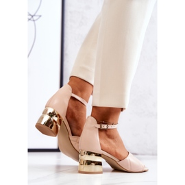Lewski Shoes Sandali In Pelle Su Un Bar Lewski 3027 Beige d'oro 1