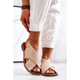 Lewski Shoes Sandali in pelle Lewski 3019 Beige 2
