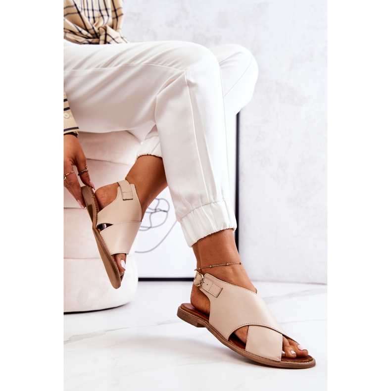 Lewski Shoes Sandali in pelle Lewski 3019 Beige 1