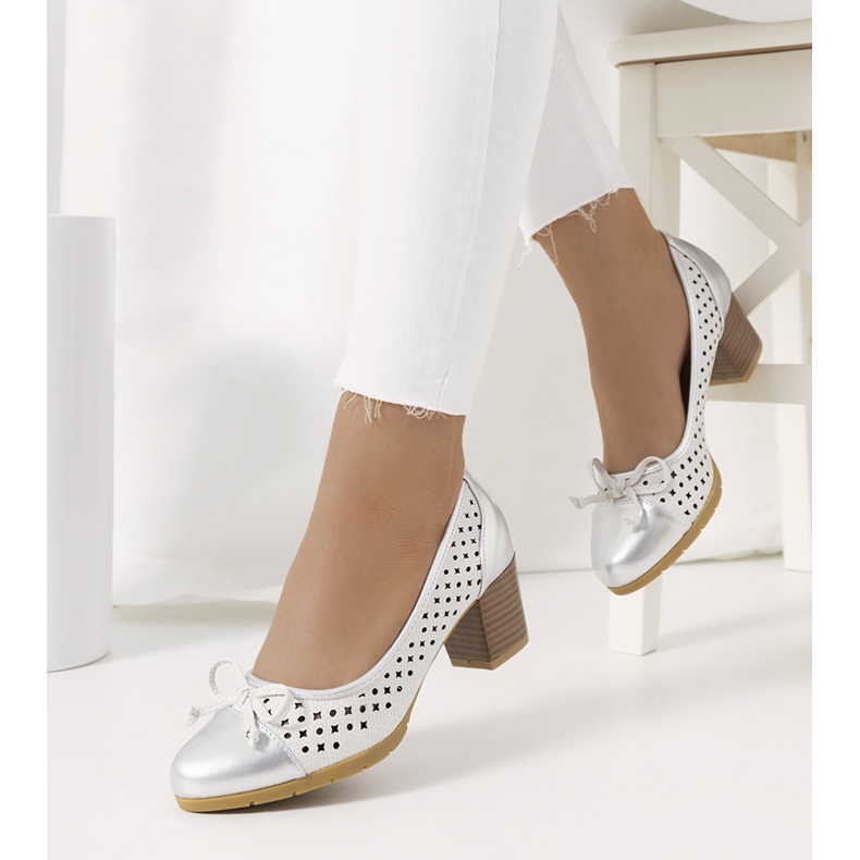 Décolleté Pereira argento traforato d'argento 1