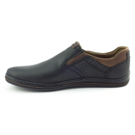 Polbut Scarpe slip-on 401 da uomo nere marrone nero 1