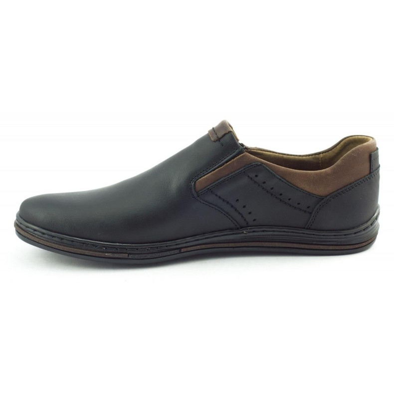 Polbut Scarpe slip-on 401 da uomo nere marrone nero 1
