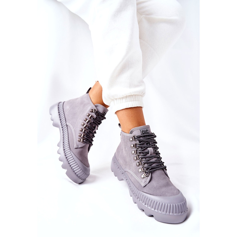 Stivali in pelle Big Star II274365 Grigio 2