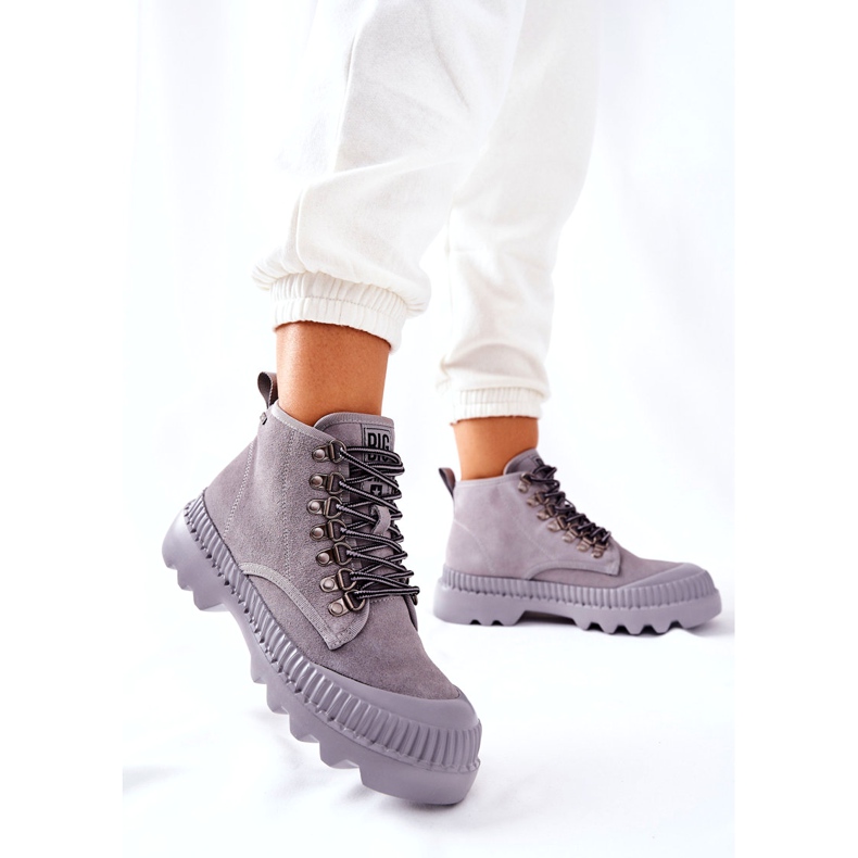 Stivali in pelle Big Star II274365 Grigio 3