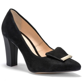 Marco Shoes 1008P décolleté in velour nero con decorazioni 2