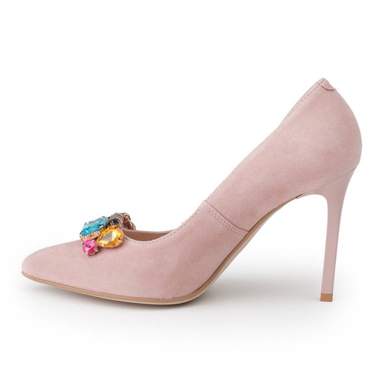 Marco Shoes 1057P borchie rosa con pietre grandi 2