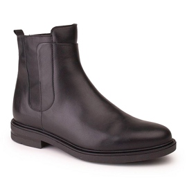 Marco Shoes Stivali leggeri con fondo piatto in pelle fiore nera nero 1