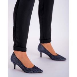 Marco Shoes Comodi e classici tacchi alti 1039P blu navy 1