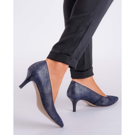 Marco Shoes Comodi e classici tacchi alti 1039P blu navy 2