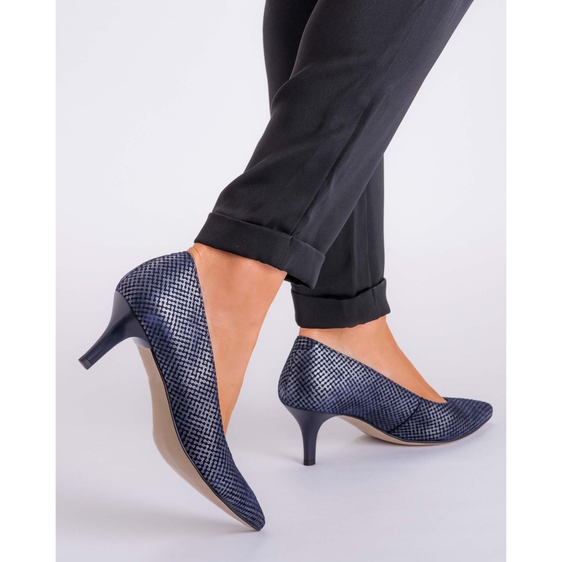 Marco Shoes Comodi e classici tacchi alti 1039P blu navy 2