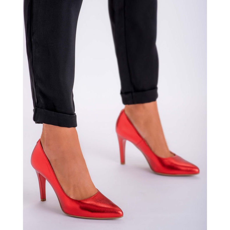 Marco Shoes Borchie 0500P rosse in un colore brillante rosso 1