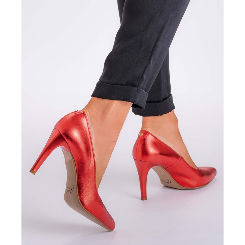 Marco Shoes Borchie 0500P rosse in un colore brillante rosso 2