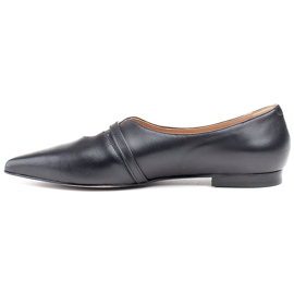 Marco Shoes Ballerine nere da donna snelle 1332P con cinturino nero 2