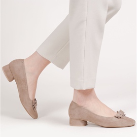 Marco Shoes Eleganti ballerine 1811P beige con fiocco 2